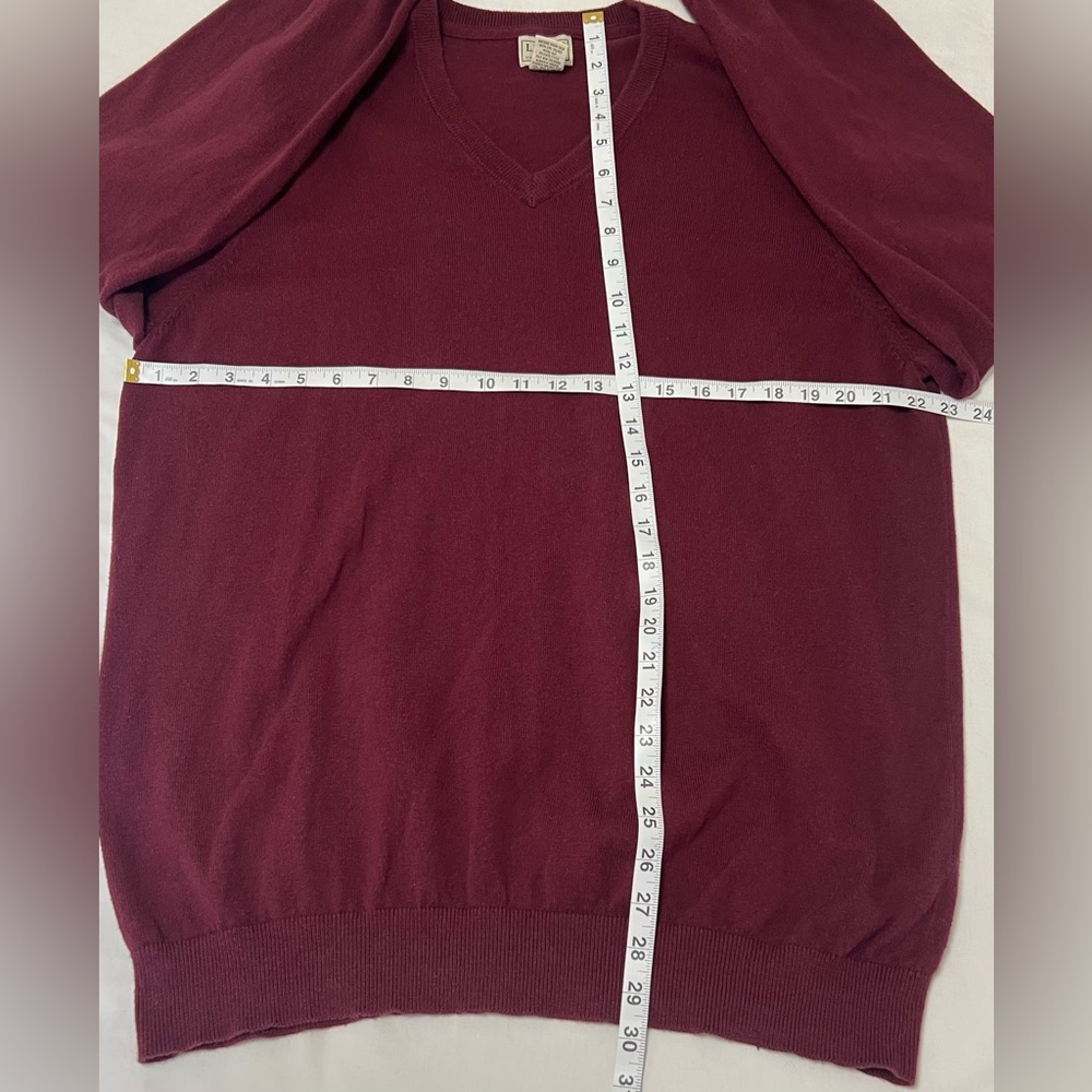 L.L.Bean Cotton Cashmere blend V-Neck Sweater XL - Picture 4 of 4
